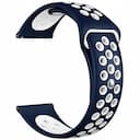 Ремешок Lyambda Alioth спортивный 22 мм универсальный силиконовый, цвет: синий/белый