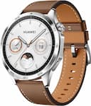 Смарт-часы Huawei Watch GT 4 GPS 46mm (корпус - серебристый, ремешок - коричневый, IP68)