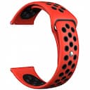 Ремешок Lyambda Alioth спортивный 22 мм, универсальный силиконовый, цвет: красный/черный